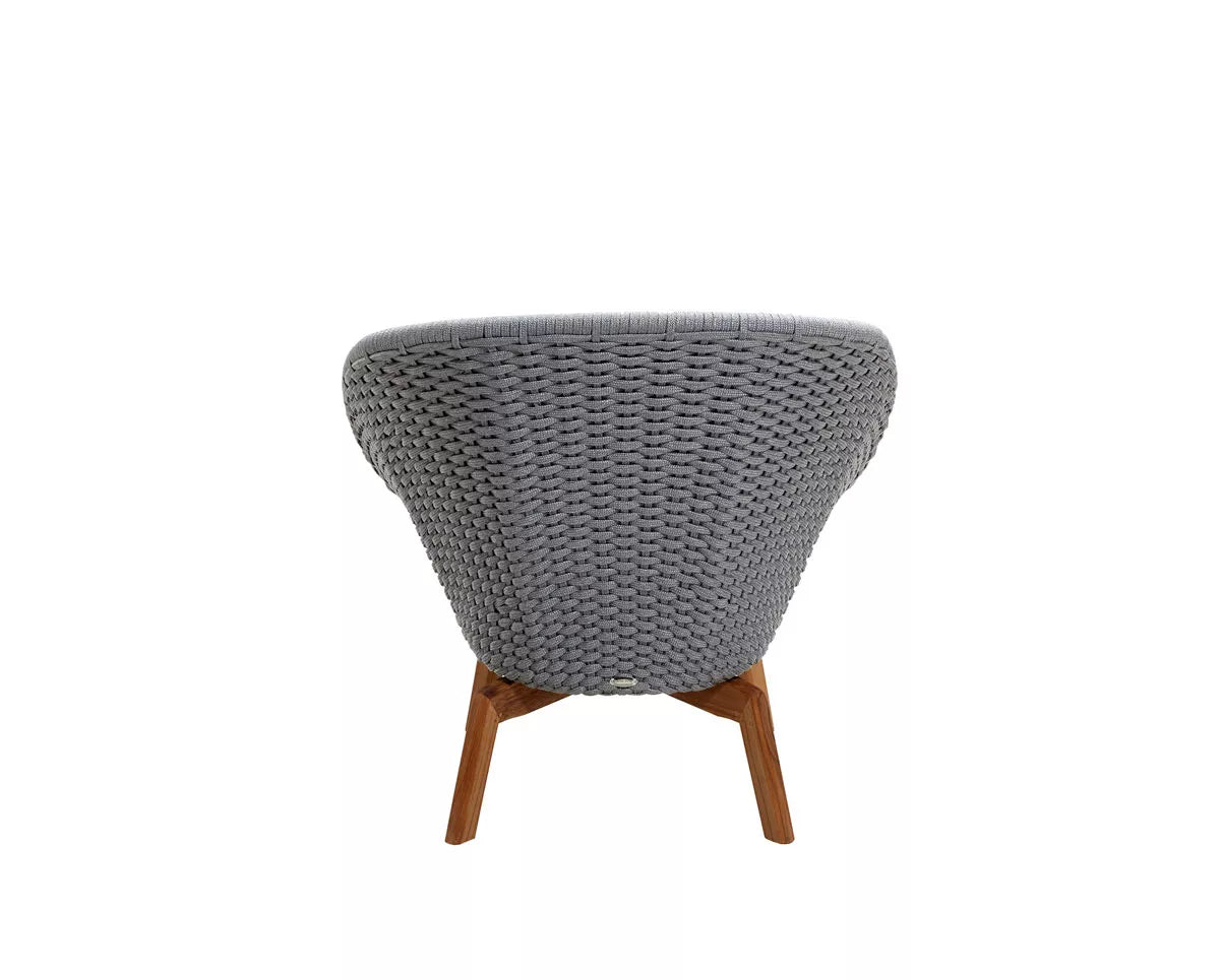Cane-line - Peacock Soft Rope Loungesessel Hellgrau