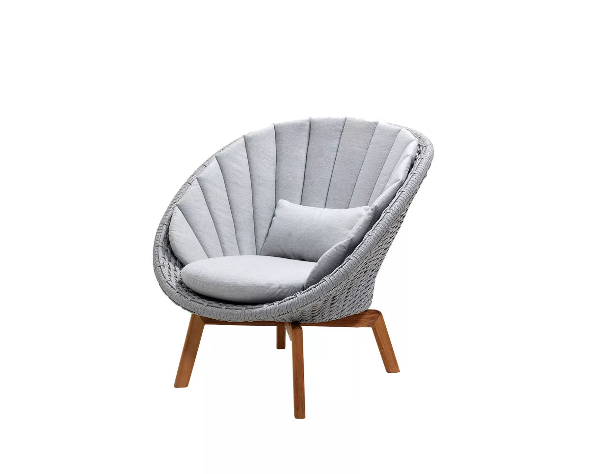 Cane-line - Peacock Soft Rope Loungesessel Hellgrau