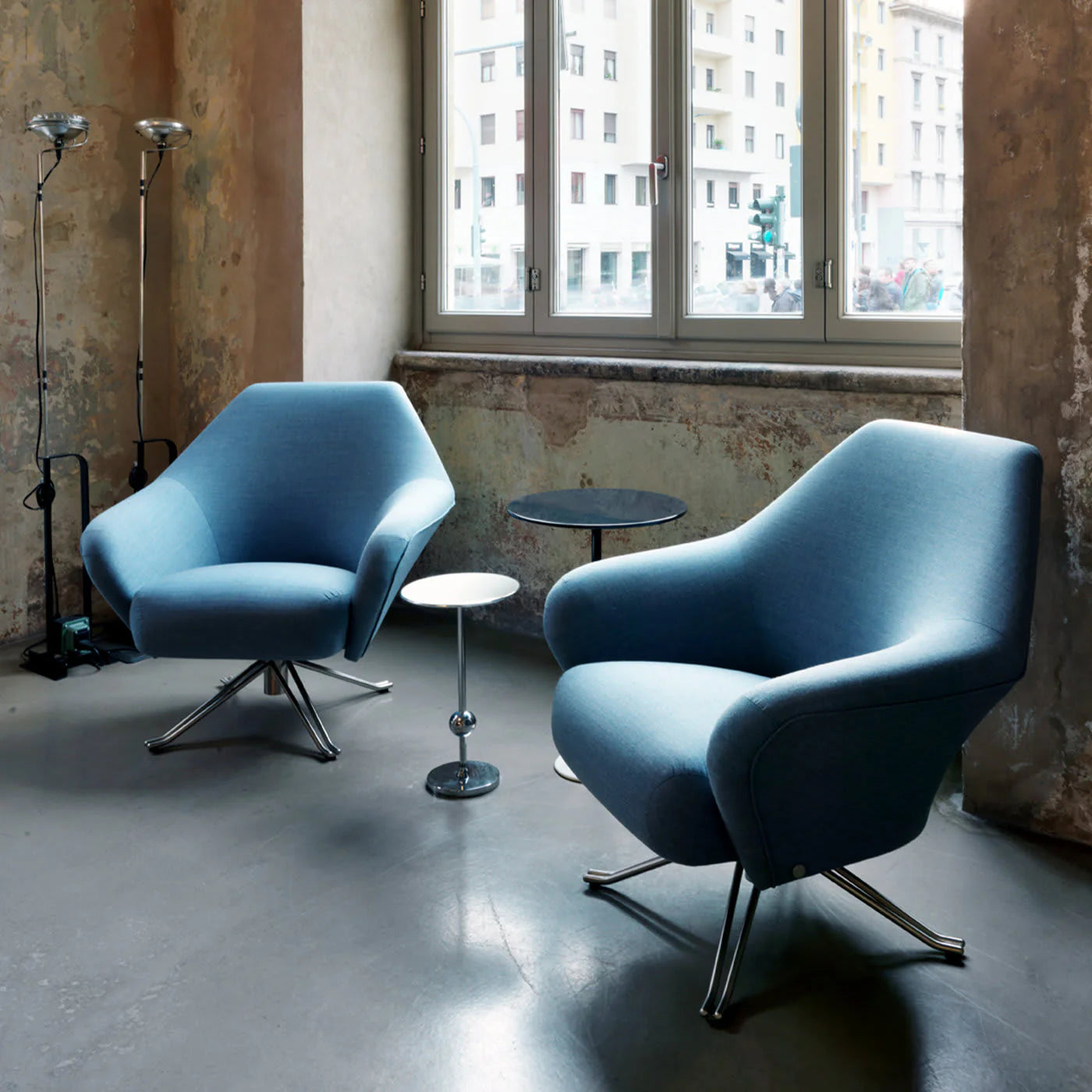 Tecno Spa - P32 Sessel Blau von Osvaldo Borsani