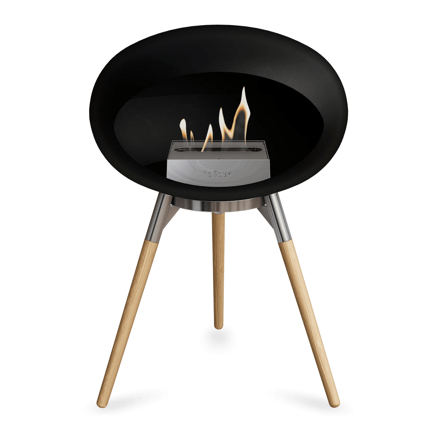 Le Feu - Black Ground Wood Low Bioethanol-Kamin