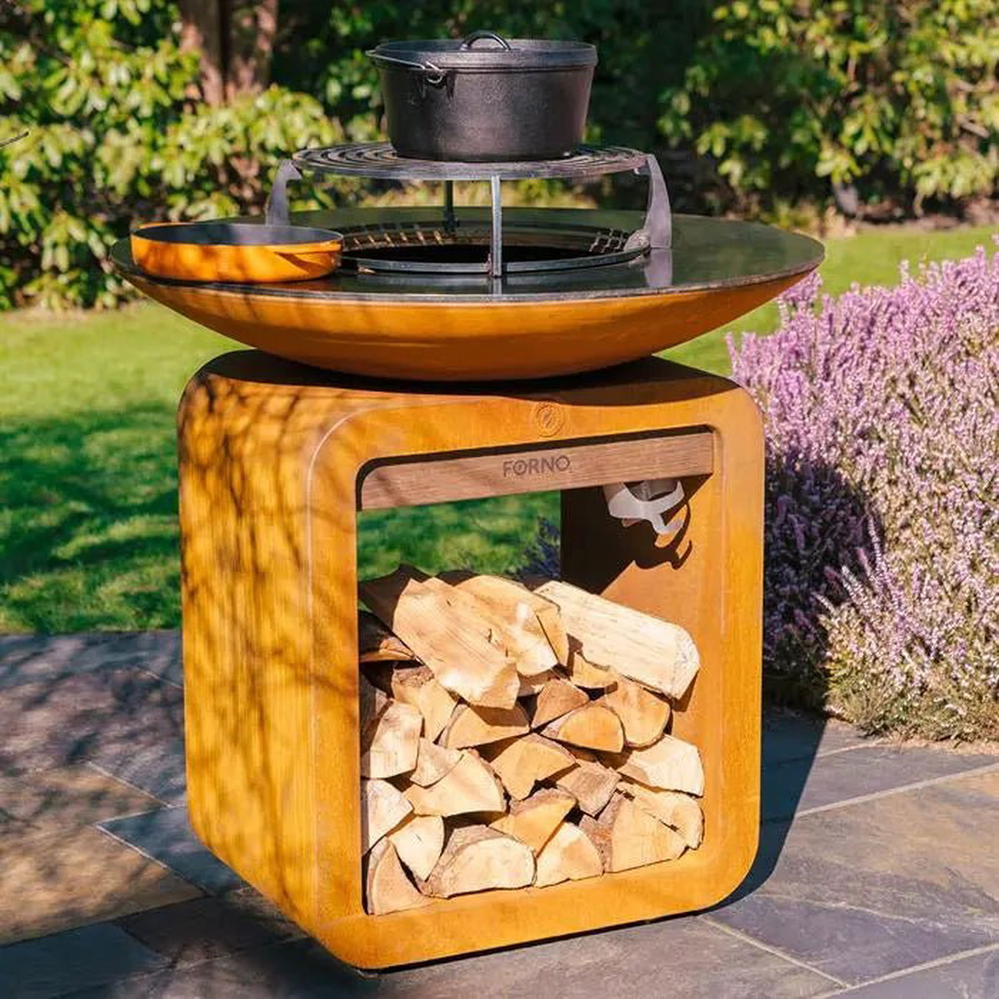   - Adezz - Außenküche Grill Seare Halo mit Holzlager                              