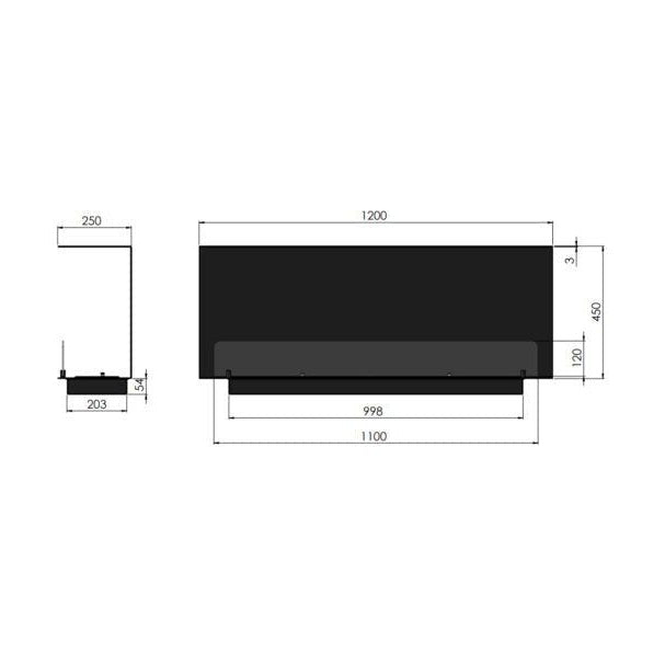   - Infire - Ethanolkamin Inside C1200V2 (mit Blendrahmen)                              