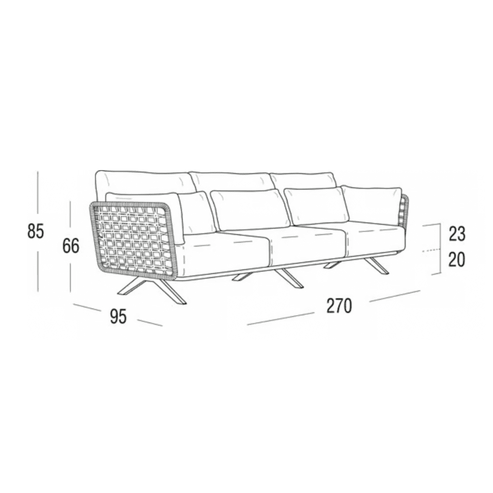 Roberti - Armàn 3-Sitzer Sofa