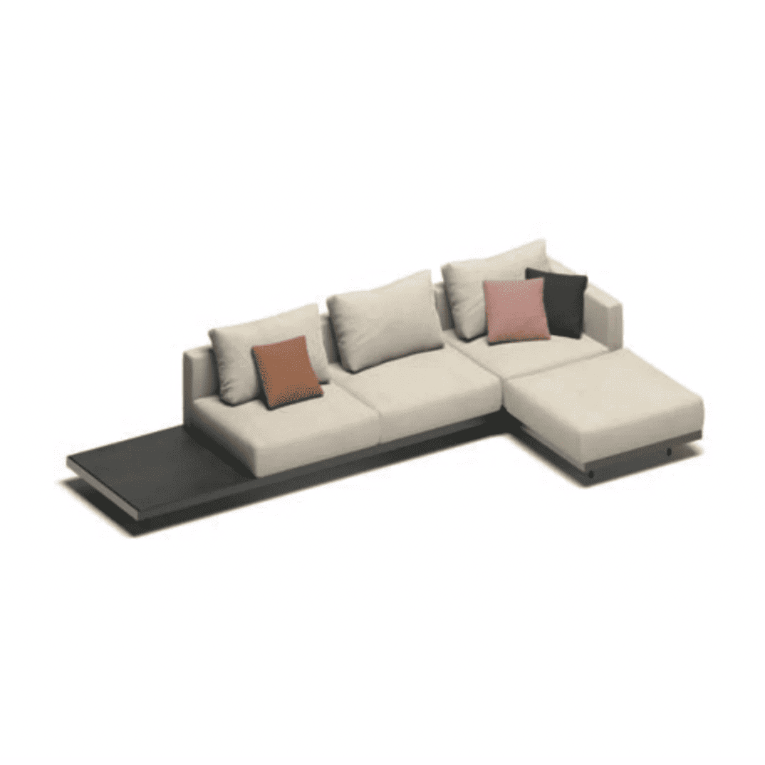 Todus - Dongo 3-Sitzer Sofa mit Ablage