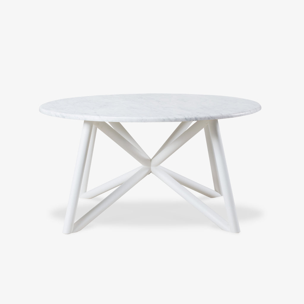 VELTHA® - Runder Tisch UNI Carrara-Marmor