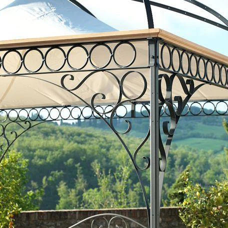 2 Halbbögen aus Eisen für Pergola Tibisco