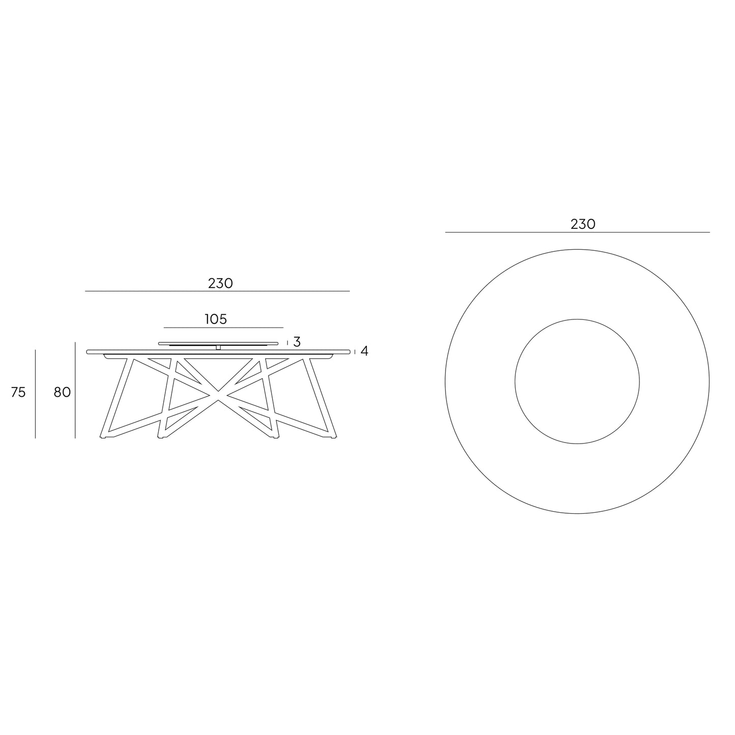 VELTHA® - Runder Tisch HERMU Carrara-Marmor Lazy Susan