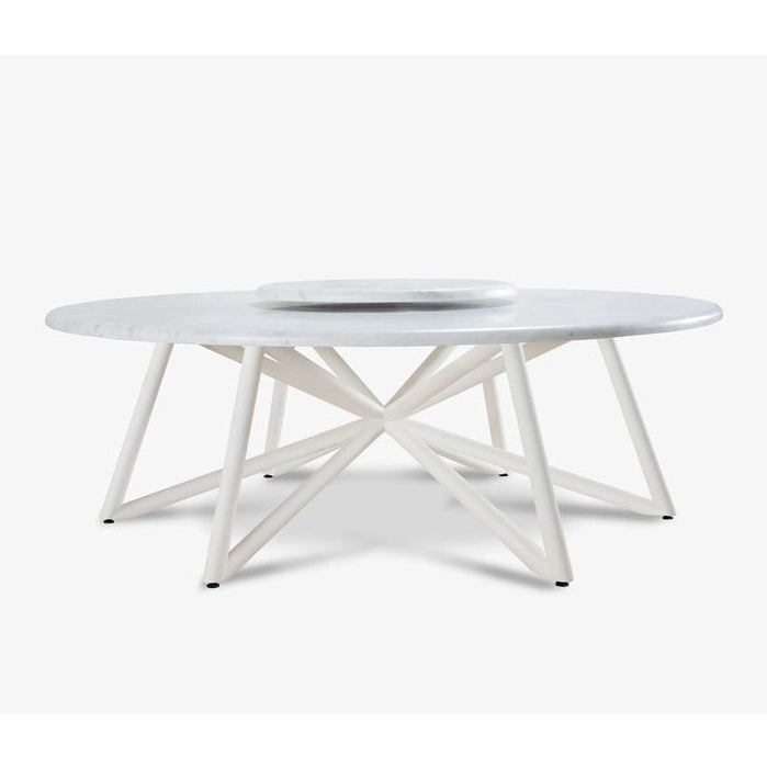 VELTHA® - Runder Tisch HERMU Carrara-Marmor Lazy Susan