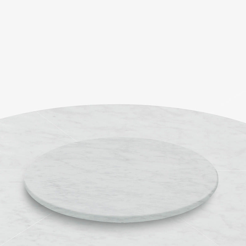 VELTHA® - Runder Tisch HERMU Carrara-Marmor Lazy Susan