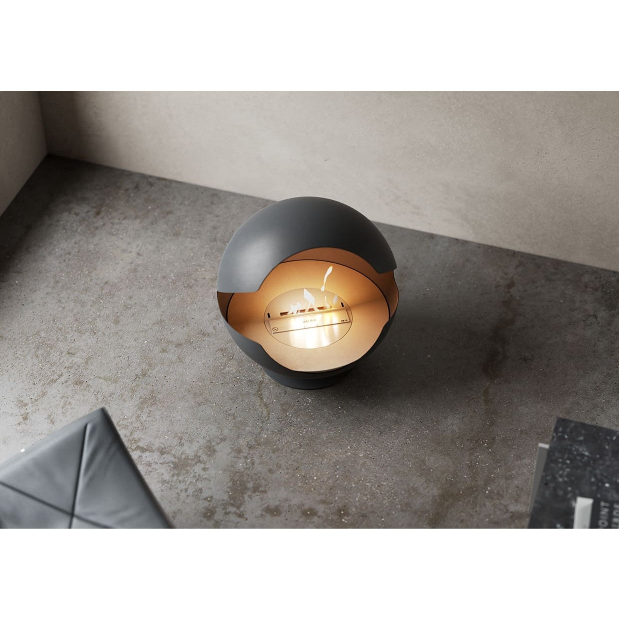 Vauni - Globe Black Low Ethanol-Kamin