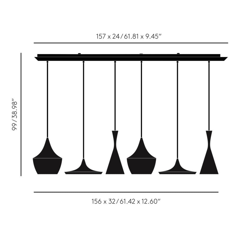 Tom Dixon - Beat Range Linear Hängelampe