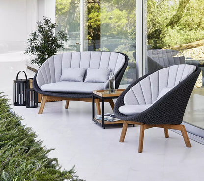 Cane-line - Peacock Soft Rope Loungesessel Hellgrau