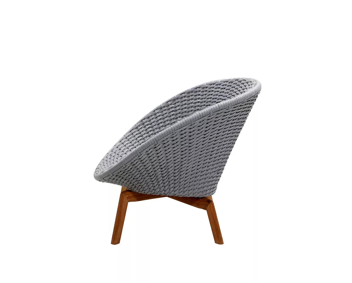 Cane-line - Peacock Soft Rope Loungesessel Hellgrau