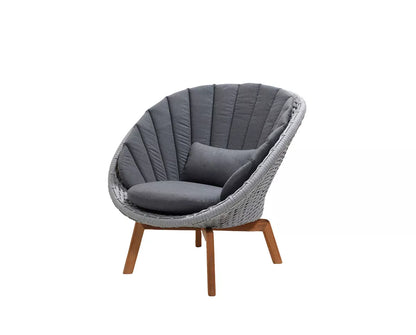 Cane-line - Peacock Soft Rope Loungesessel Hellgrau