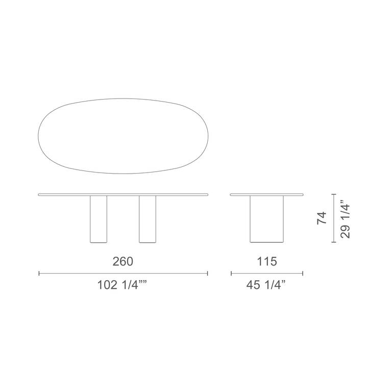 Cappellini -  Esstisch Dolmen aus Marmor by Giulio Cappellini