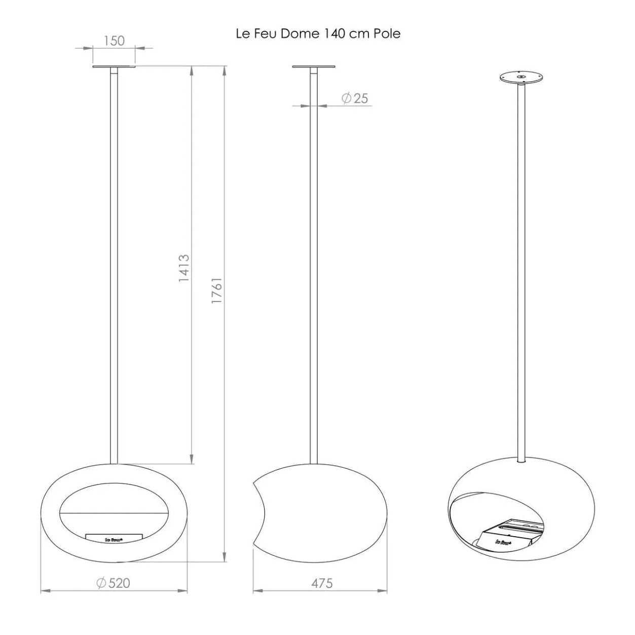 Le Feu - Sky Black Bioethanol-Kamin