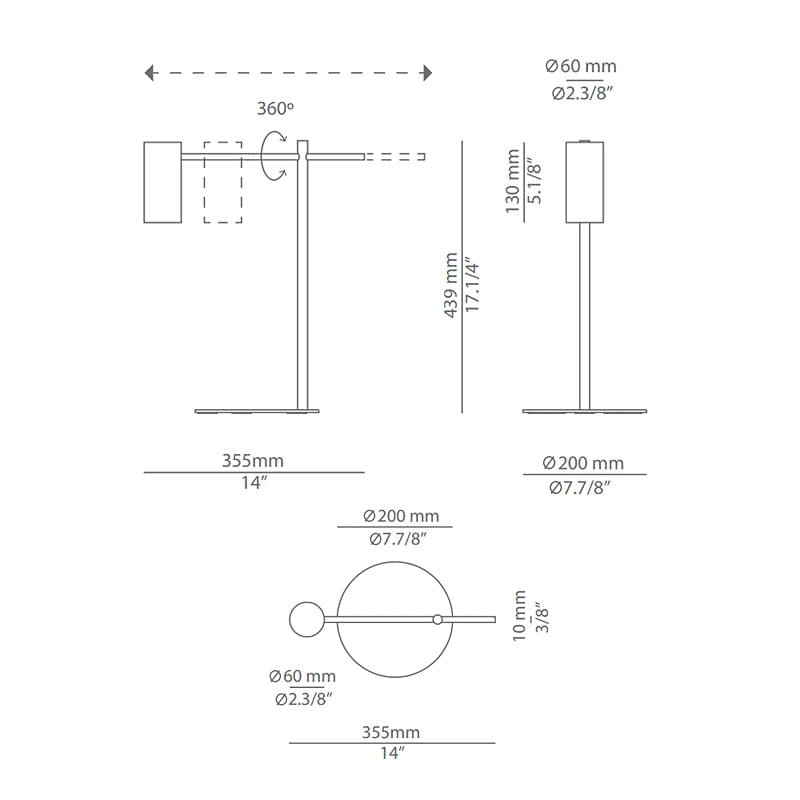 Estiluz - Cyls M-3907 Tischleuchte