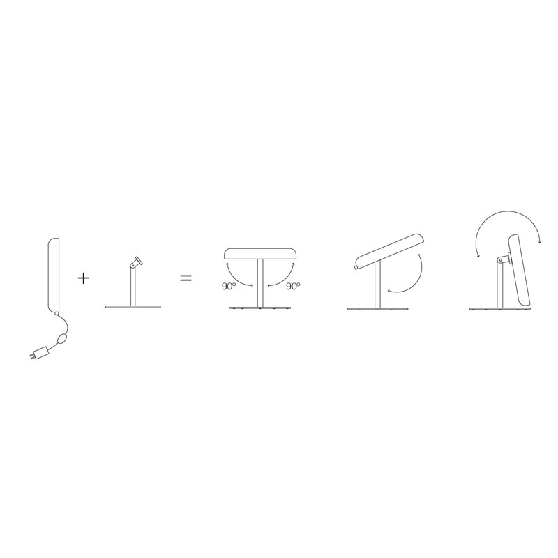 Estiluz - MOOD M-4067 LED-Tischleuchte mit Tisch Support