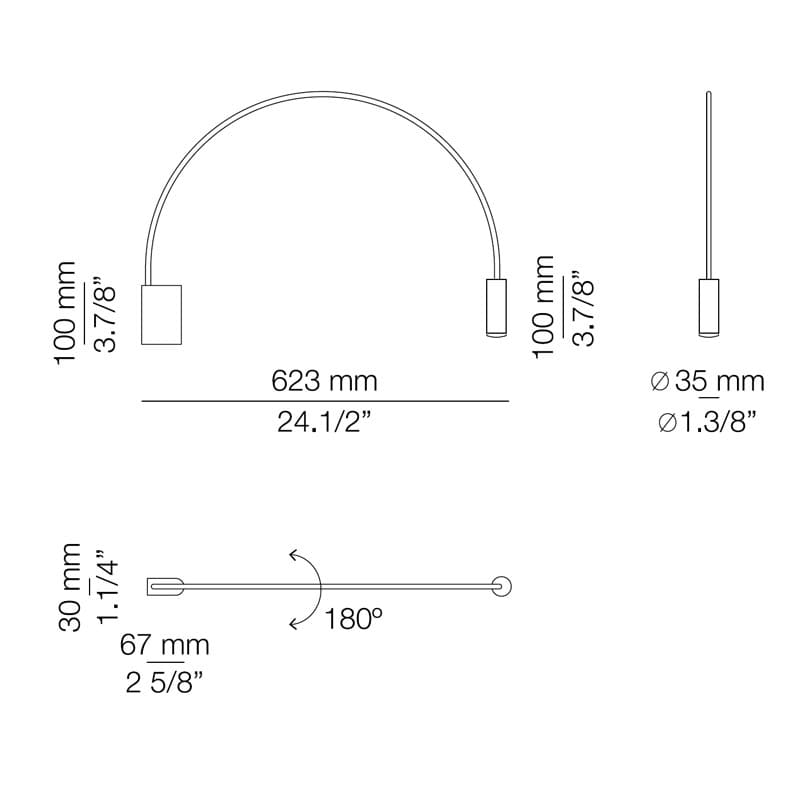 Estiluz - Volta A-3531 LED-Wandleuchte