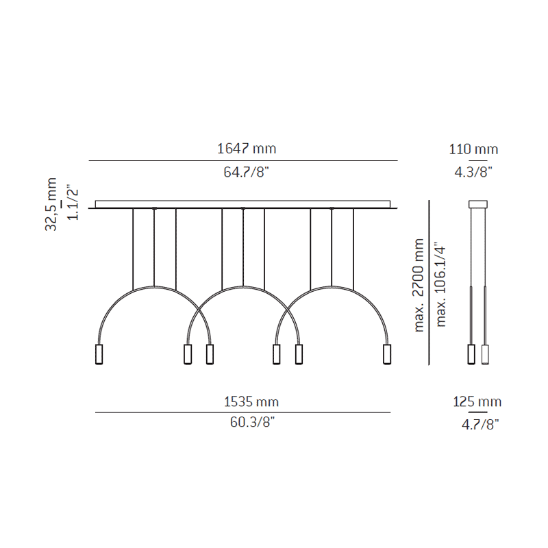 Estiluz - Volta L165S.3D Pendelleuchte