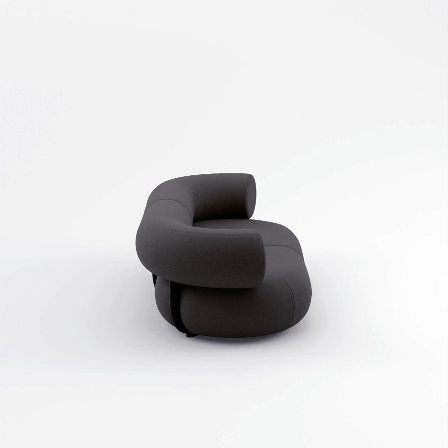 Tom Dixon - Fat 2,5-Sitzer Sofa Grau