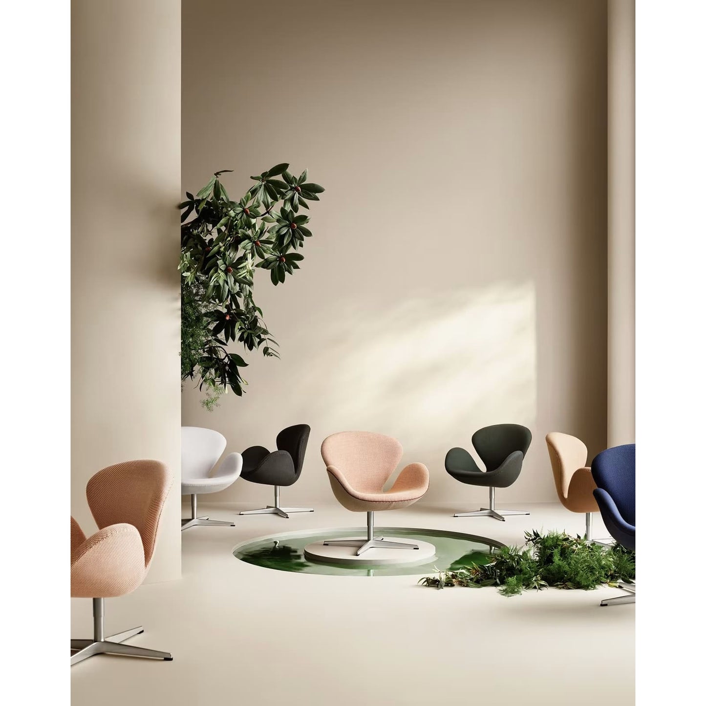 Fritz Hansen - Swan Chair Sessel Stoff