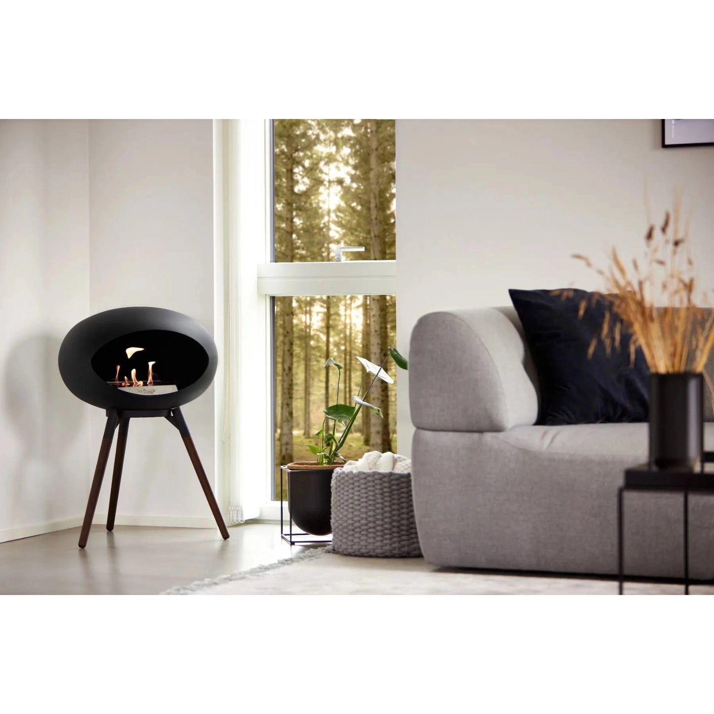 Le Feu - Black Ground Wood Low Bioethanol-Kamin