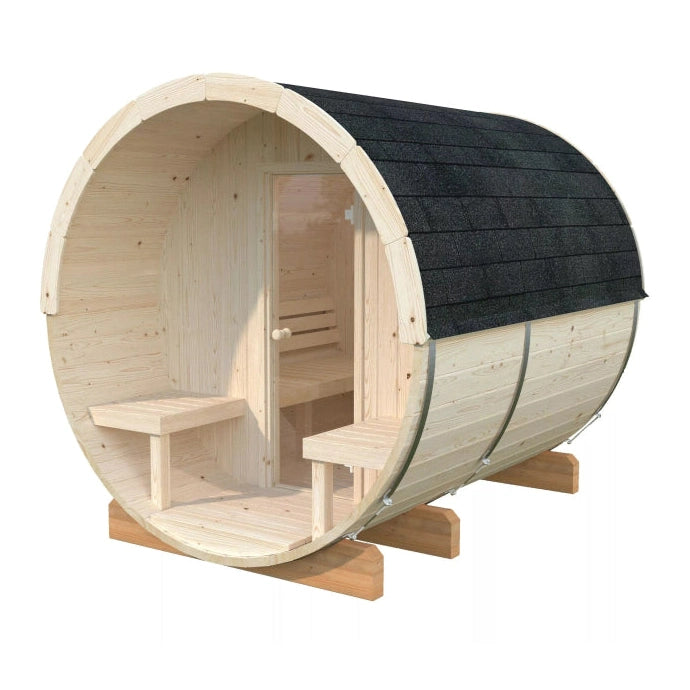 Palmako - Fass-Sauna Modell Anita 1,3 + 0,7 m²