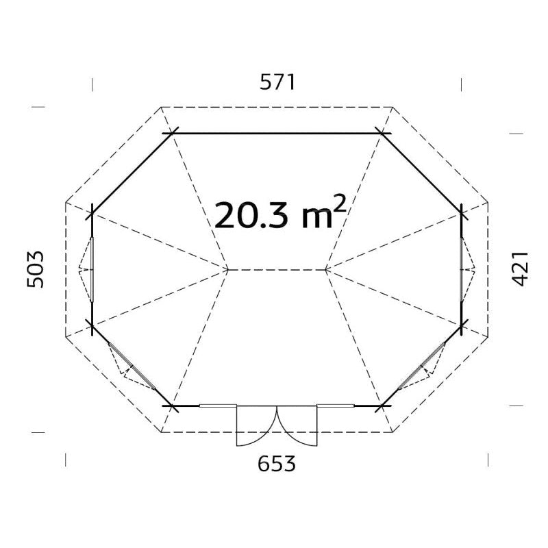 Palmako - Pavillon Hanna 20,3 m2