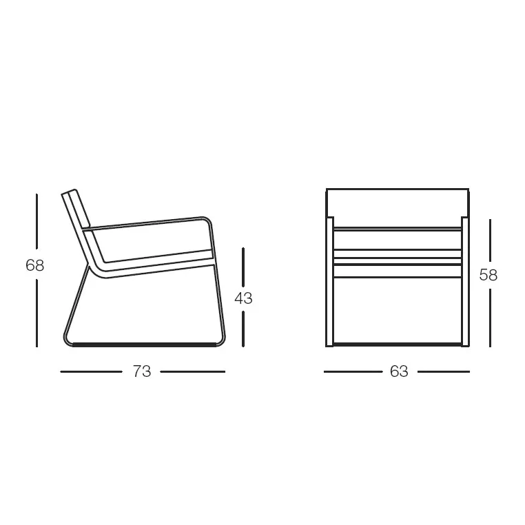 Bivaq - Sit Armlehnstuhl LOW