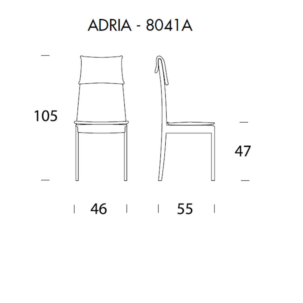 Tonin Casa - ADRIA 8041A Stuhl Kunstleder