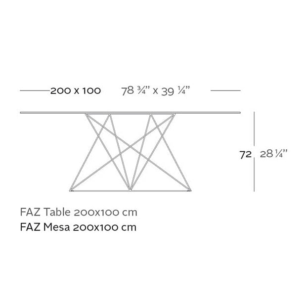 Vondom - Faz Gartentisch 200x100