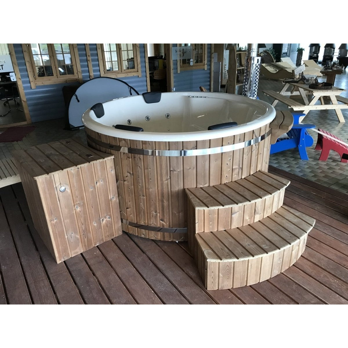 Scandinavic Wood Art - Polar Hot Tub "holzbeheizt" Royal 225 cm