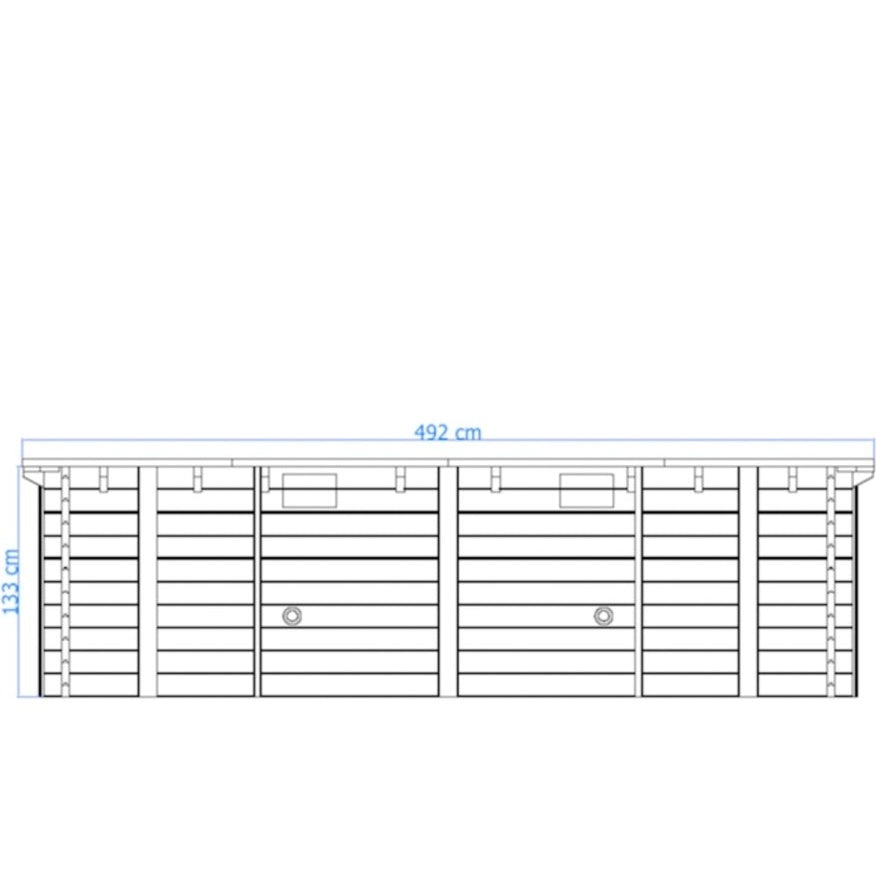 Tuindeco - Luxus-Schwimmbad aus Holz Playa Forti 834x492x138cm